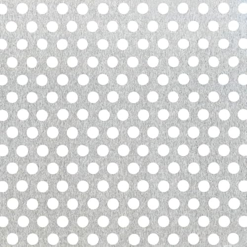 Alberts 466947 Lochblech | runde Lochung | Aluminium, silberfarbig eloxiert | 250 x 500 x 0,8 mm
