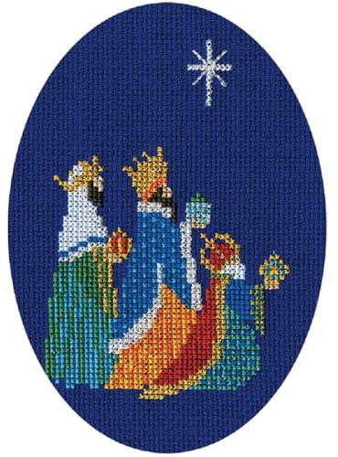 Bothy Threads Greeting Card Cross Stitch Kit Three Kings 9x13.3cm DWCDX12 Counted Pattern
