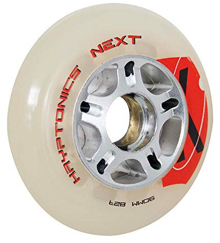 Kryptonics Unisex Erwachsene 72608 Next Race Inliner Rollen (Ersatzrollen) für alle gängigen Inliner-Marken geeignet, 4er-Pack (Klar/, Mehrfarbig, 90mm