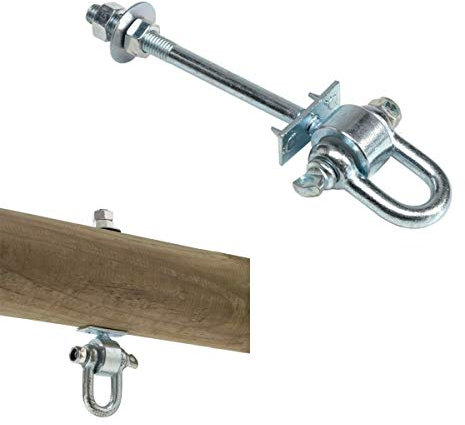 Gartenwelt Riegelsberger Premium Schaukelhaken Safety XXL Type D+ M12 für Balken 170-200 mm zum Durchschrauben