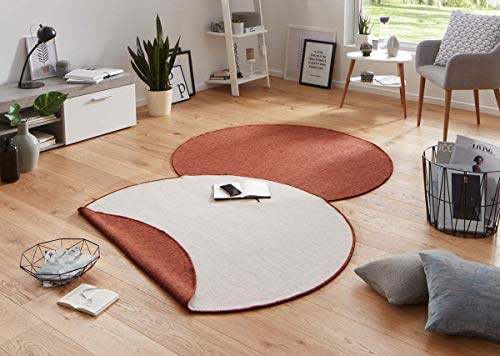 Bougari Indoor and Outdoor Reversible Rug Miami Terra Cream Round Diameter 140 cm