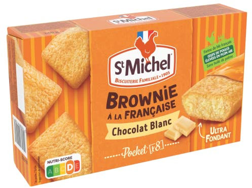 St Michel Cocotte brownies chocolat blanc individuel - Les 8 sachets individuels, 240g