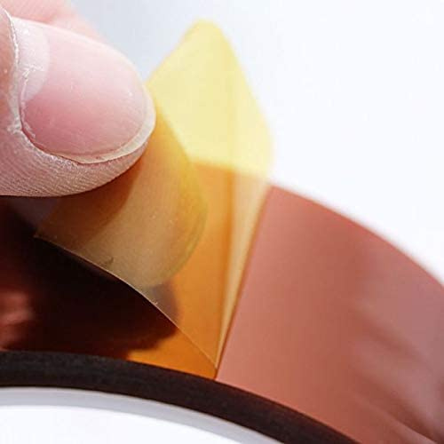 StickersLab - NASTRO ADESIVO KAPTON TAPE IN POLYAMIDE ALTE TEMPERATURE FINO A 300° PROTEZIONE TERMICA BGA (5mm x 33 MT (4 rotoli))