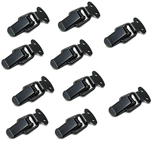 Rannb Toggle Latch Mini Size Toolbox Box Spring Loaded Latch Black - Pack of 10