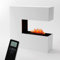 GLOW FIRE Wasserdampf Kamin Schiller (Standkamin) - Elektrokamin mit realistischen LED 3D-Flammen, Knistereffekt & Fernbedienung, 120x120x37 cm - Opti-Myst 500 Elektro Kamin, Weiß