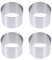4stücke Teiliges Edelstahl Kuchenform Mini Rund Mousse Ring Wiederverwendbar Anti-Fingerprint Einfaches Demoulding Für Desserts Und Gebäck