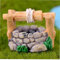 TOSSPER 1pc Miniatures Wasser Brunnen Verzierung Vintage Feenhafte Garten Landschaft Miniatur-Wasserfall Statuen Puppenstuben Dekoration Geschenk Für Mädchen
