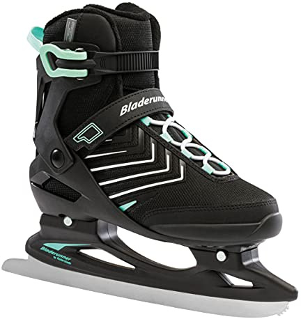 Rollerblade Damen W Bladerunner Ice by Igniter XT, Schwarz und Wintergrün, Schlittschuhe, UK 6 / EU 38,5