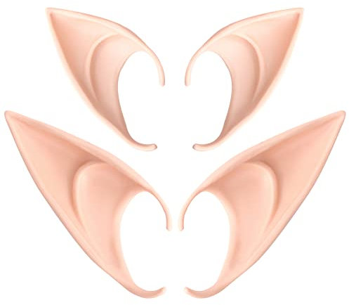 ASTER 2 Stück Elfenohren Fee Geist Elf Ears Kostüm Ball Cosplay Party Halloween Weihnachtsfeier Elf Vampirohren Cosplay Maskerade Zubehör Vampire the Masquerade Elfen Ohren