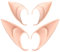 ASTER 2 Stück Elfenohren Fee Geist Elf Ears Kostüm Ball Cosplay Party Halloween Weihnachtsfeier Elf Vampirohren Cosplay Maskerade Zubehör Vampire the Masquerade Elfen Ohren
