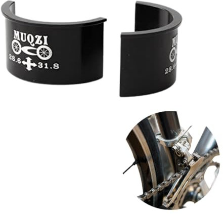 COONIUM Front Derailleur Clamp Shim, Aluminum, Black, 28.6->31.8, 28.6->34.9, 31.8->34.9