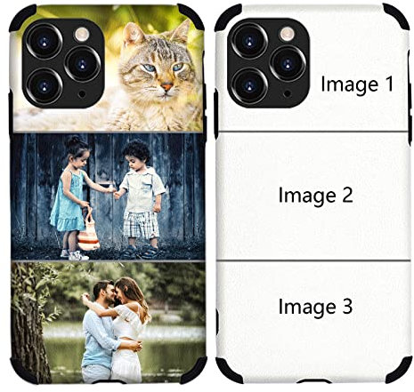 Personalized Custom Phone Case for iPhone 16 15 14 13 12 11 Pro Max Mini XR X Xs Max 6 7 8 Plus se 2,Customized Multiple Photo/Photos iPhone Case for Friends Family Birthday Gifts