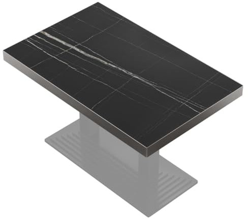 GGMMÖBEL Brasil | Tischplatte | B:T 108 x 58 cm | Schwarz Marmor | Holzplatte | Perfekt für klappbare Küchentisch, Esstisch | ABS Kante | HPL beschichtete | Restaurant, Cafe, Bar