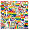MOGADEE® Pride Sticker, LGBTQ Sticker 53 Stück, Fahrrad Pride Aufkleber Set, Pride Aufkleber, Wasserdicht Vinyl Stickers, für Auto Motorräder Fahrrad Snowboard Gepäck Laptop