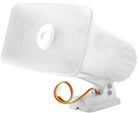 Alarmsirene, Sirene, 30 W, 12 V, 150 dB, akuter Lautsprecher, kabelgebundene Alarmsirene mit Lautsprecher, Diebstahlsicherung, für die Sicherheit im Freien