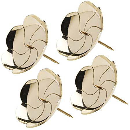 NKlaus 4X Adventskranz-Kerzenteller Lotos, Messing Gold, Ø10cm | Kranzteller für Adventskranz und Weihnachtsdeko, 0,5cm