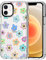 MOSNOVO Case for iPhone 12 Mini, [Buffertech 6.6ft Military-Grade Drop Protection] [Anti Peel Off Tech] Clear TPU Bumper Phone Case Cover Design - Groovy Flower