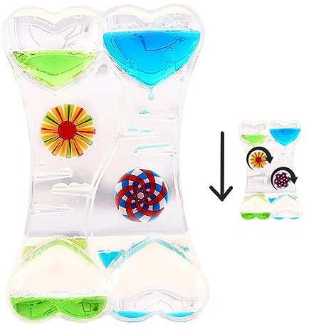 Liquide Timer sensoriel Timer d'huile colorée jouet sensoriel transparent Liquide Liquide Mouvement de mouvement liquide pour la relaxation Soulagement de contrainte d'anxiété 5,51x3,54x1,18 pouce