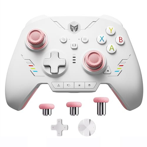 Controller PC, BIGBIG WON Rainbow 2 SE Controller Wireless Controllo movimento, Trigger Effetto Hall, ADC a 12 bit, 3 set di Joystick, Controller D-pad a 4 e 8 vie per Switch/PC/Android/iOS