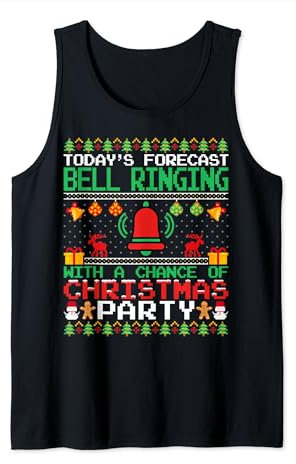 Bell Ringing Christmas Party Bell Ringer Xmas Ugly Style Tank Top