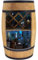 CREATIVE COOPER Fass bar LED RGB mit Weinhalter - Weinregal - Holzfass Hausbar 80x50cm - Rustikaler deko Barschrank Weinständer – Weinschrank (Hellbraun)