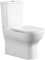 Novo BATH, Inodoro Blanco, Wc Inodoro COMPLETO, Retrete para Hogar, Sistema RIMLESS ANTIBACTERIA, Tapa Dura Extrafina AMORTIGUADA, Salida Dual