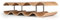 TRUDING 7 Bottle Freestanding Wine Rack - Wooden Countertop & Floor Standing Wine Bottle Holder - Modern Wavy Design - 2 Tier, 3.1 inches H x 8.6 inches W x 6.2 inches D