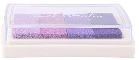 Tinte auf Wasserbasis, DIY niedliche Aquarellfarben, Stempelkissen, Stempelkissen für Gummistempel, Scrapbook-Dekoration für Papierhandwerk, Kartenherstellung, Scrapbooking (Farbverlauf Lila)