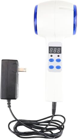 ZJIVQO Masajeador facial frío y caliente, instrumento de masaje de vibración de martillo de doble cabezal, SPA antiarrugas para apretar la piel, máquina de masaje de elevación