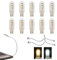 Flexible Luz USB, Lampara LED USB Para Pc Portatil, Cuello de Cisne Ajustable (5 Luces Blancas + 5 Luces Amarillas)