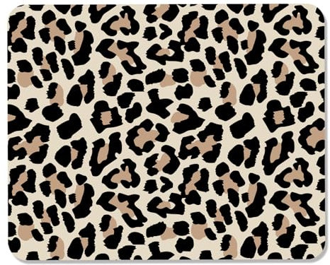 TUOLISG Gaming Mauspad, Mousepad 260 x 210 mm, Mausmatte mit Motiv, rutschfeste Gummiunterseite, Mini-Mauspad Präzision und Geschwindigkeit für Büro & Gaming, Geschenk für Kinder & Gamer -Leopard