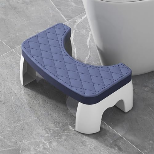 EHOTER Tabouret De Toilette Marche Pied WC pour Adulte Marche Pied Toilette pour Adultes Et Enfant Repose Pied en PP Matériel pour Adopter La Position Squatty AntiConstipation (Bleu)