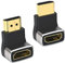 Kasoud Mini HDMI Adapter, 270 & 90 Degree, Right Angle Male to Female, Full HD Gold Plated, Supports 8k@60hz for TV, Laptop, Monitor, DVR Player