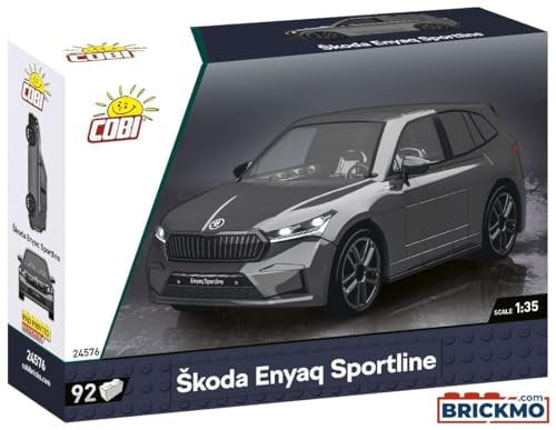 COBI Skoda Enyaq Sportline, 12.5cm x 6.5cm x 5cm, Grau