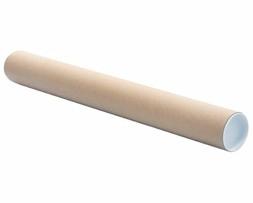 VEPATIM 3 Versandrohre Versandhülsen rund 63 x 610mm braun inkl. Deckel Format A2 A1