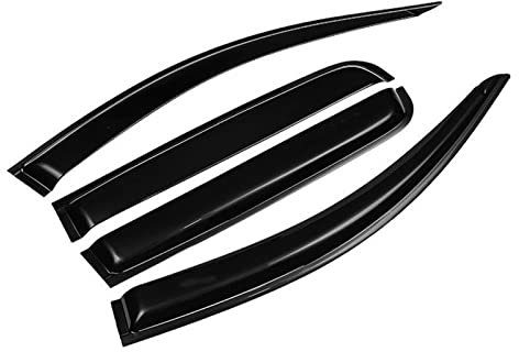 Visores Ventana Deflector Para Nissan Para Qashqai 2008 2009 2010 2011 2012 2013 2014 Ventana Lateral Coche Visera Ventilación Sol Lluvia Deflector Protector Toldos Cortavientos ventanilla coche