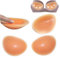 CUKIN Adhesive Silicone Bra Pads - Push Up Enhancer Inserts | Removable Chicken Fillets for Bikini & Bras | Orange | 1 Pair