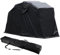 Garaje para moto, quad, garaje, lona de protección, tienda plegable, impermeable, universal, cubierta para moto, cubierta para moto, resistente al polvo, con rayas impermeables, color negro