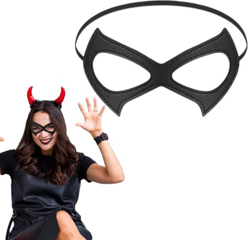 WUSJCOF Catwoman Maske Damen, Superhelden Maske Für Karneval, Catwoman Kostüm Katzenmaske Für Halloween Fasching Cosplay Party