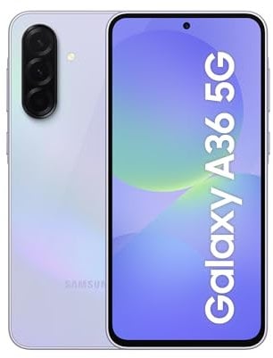 Samsung Galaxy A36 5G AI Smartphone ohne Vertrag, Simlockfreies AI Handy mit Android, 8 GB RAM, 256 GB Speicher, 50-MP-Kamera, Awesome Lavender, 2,5 Jahre Herstellergarantie