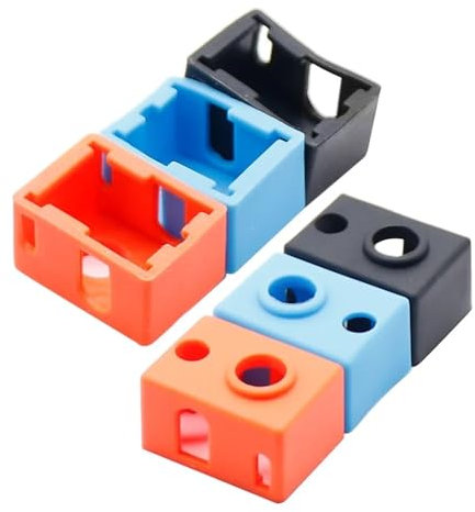 tianwandong 2/5/10 stücke E3D V6 PT100 Heizblock Schutzhülle Silikon Isolierung Abdeckung for V6 Offizielle J-Kopf Ende 3D Drucker Teile(Blu,5pcs)