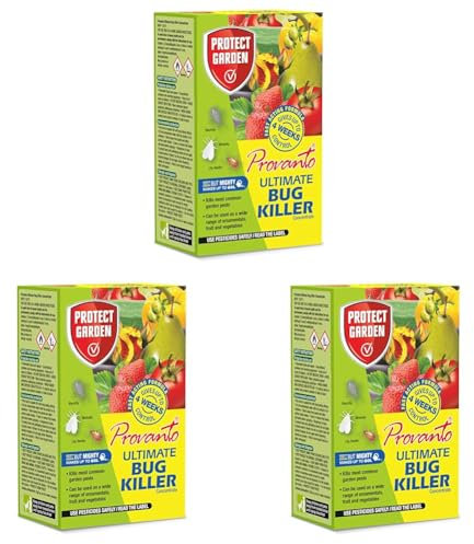 Provanto Ultimate Bug Killer Concentrate - Fast Acting Insecticide, Protects For 4 Weeks - Garden Care, Plant Protection, Indoor & Outdoor on Flowers, Fruit & Veg, Concentrate Makes 60L - 30ML