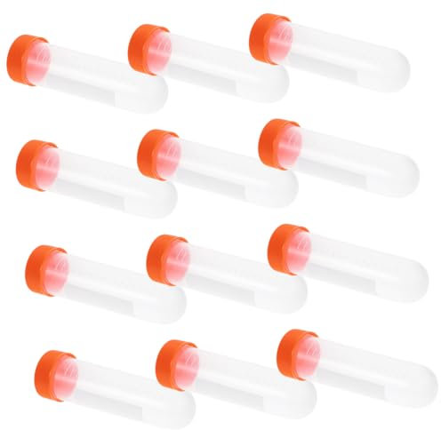 Cabilock 100pièces Tube à Centrifuger Plastique De Tube à Essai Avec Échelle De Mesure Et Bouchon à Vis Fournitures De Laboratoire