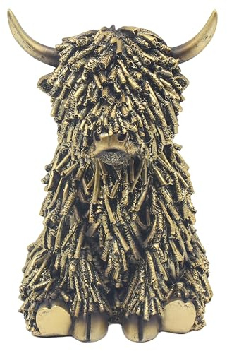 Lesser & Pavey Highland Cow Decor Figurine | Creative Design, Detailed Finish, Display Accent, Ideal for Home and Office Decor, Unique Gift Choice