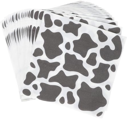 Hoement Abschlussfeier Party Servietten mit Kuh Motiv 100 Blatt Dekorative Papierservietten Festlich Bedruckt für Kindergeburtstag oder Dinnerpartys