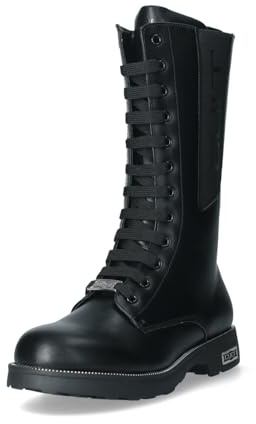 Cult Young Stivale Donna, Sintetico, Altezza Gambale 25.5 cm, Tacco 3 cm, Plateau 2 cm, Nero (nero, regular, Sistema Taglie Calzature EU, Adulto, Numero, Media, 38)