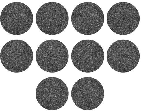 TEHAUX 10 Stück Schwarzes Ersatzkopf für Elektrische Fußfeile aus Abs und Schleifmaterial Praktische Hornhautentfernung für Pediküre Zubehör im Badezimmer