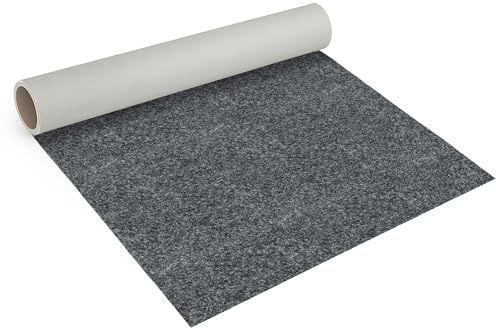 Internethandel Pfordt Nadelfilz Stahlgrau 500x200 cm, Bodenbelag Meterware | für Gewerbe, Büro, Treppen und stark beanspruchte Bereiche, ca. 5,2 mm Gesamthöhe und 1090 g/m² Flächengewicht