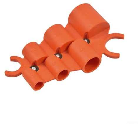 Rohrtiefen- und Durchmessermessgerät 0,64 cm bis 2,5 cm zum Messen und Entgraten von Kupfer-PVC, PEX, CPVC, PERT-Rohren mit Steckverschraubung, Demontagefunktion, Orange