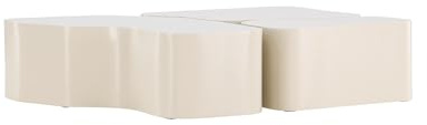 FURNLUX Couchtisch, Beige, 105x105x30 cm, 20 kg, MDF, Nordland Kollektion, Montage erforderlich, Modulares Design, Montageanleitung verfügbar